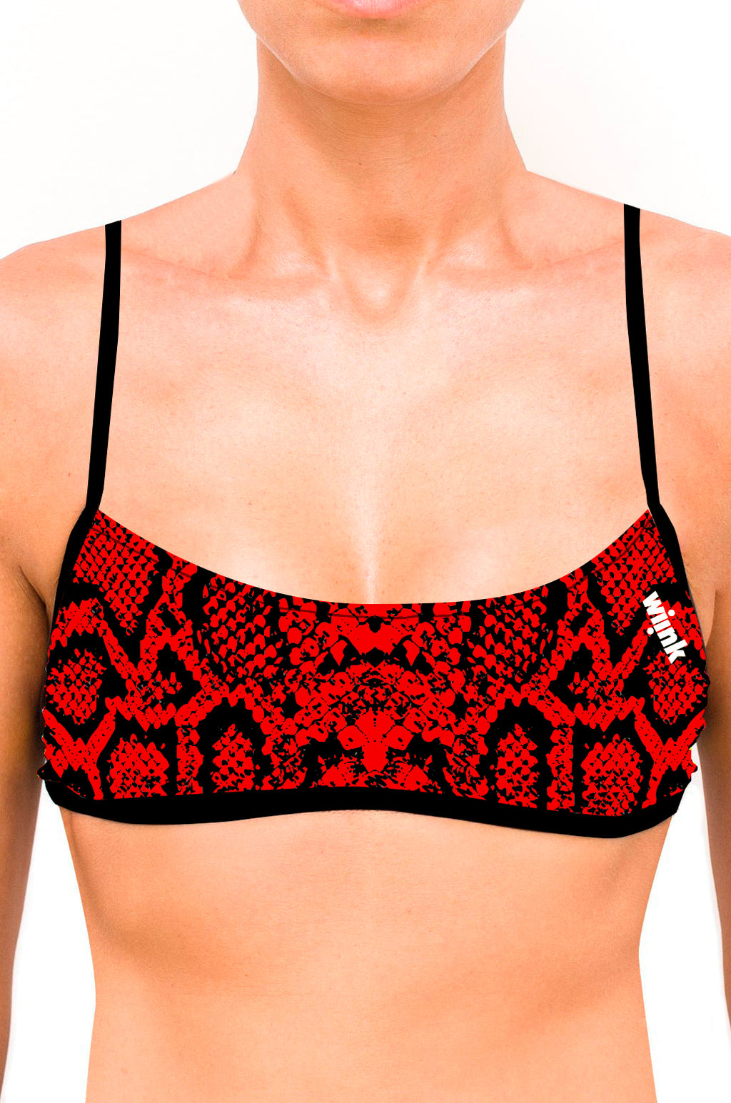 Top bikini Bandeu Reptil RED