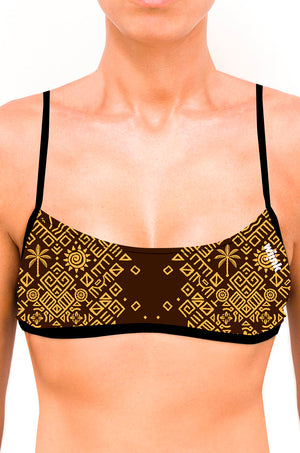 Top bikini Bandeu Ethnic Brown