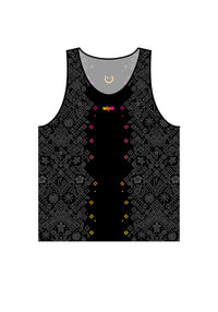 Men Tank Top Ethnic Black - wiinkbcn