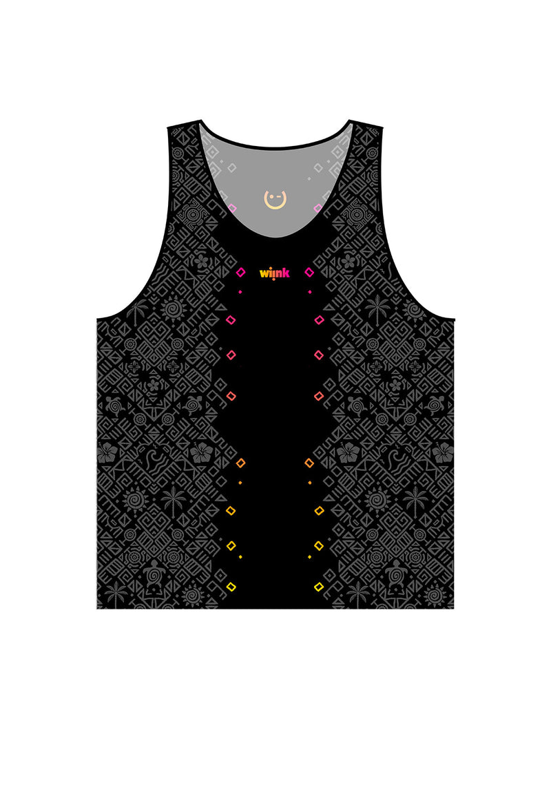 Men Tank Top Ethnic Black - wiinkbcn