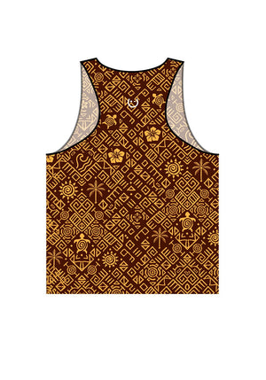 Men Tank Top Ethnic Brown - wiinkbcn