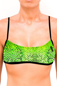 Top bikini Bandeu Reptil Green - wiinkbcn