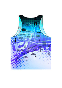 Men Tank Top BCN MAP Blue - wiinkbcn