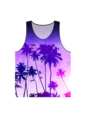 Men Tank Top Tropical Sunset Blue - wiinkbcn