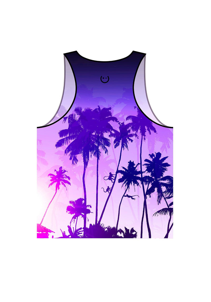 Men Tank Top Tropical Sunset Blue - wiinkbcn