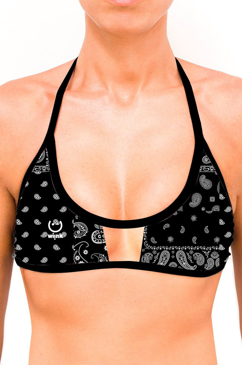 Cut Out Top Bikini Bandana Black - wiinkbcn