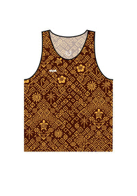 Men Tank Top Ethnic Brown - wiinkbcn