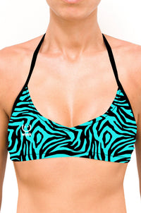 Sport STRONG Top Bikini Zebra Blue - wiinkbcn