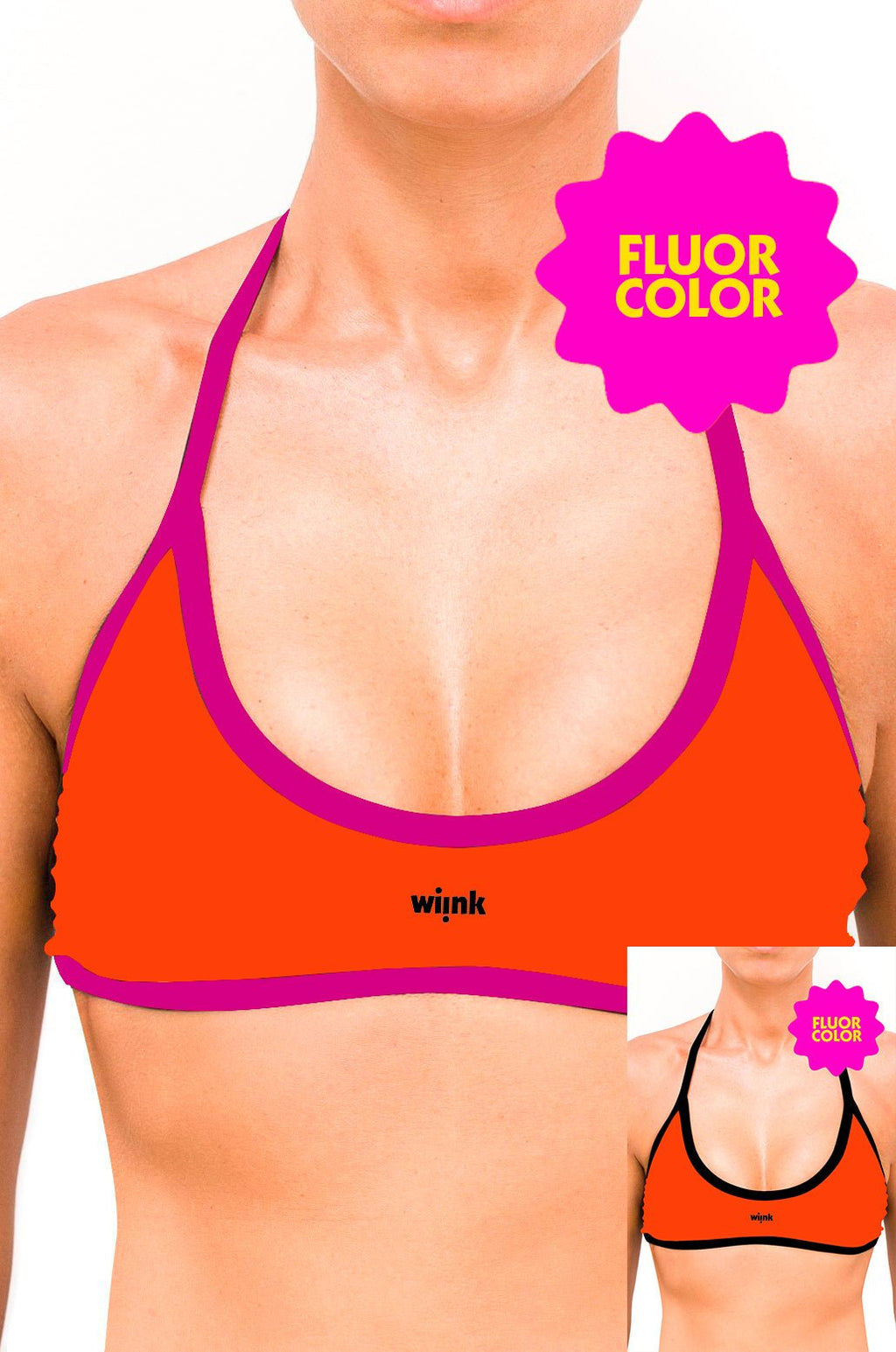 Sport Top Bikini Fluor Orange - wiinkbcn