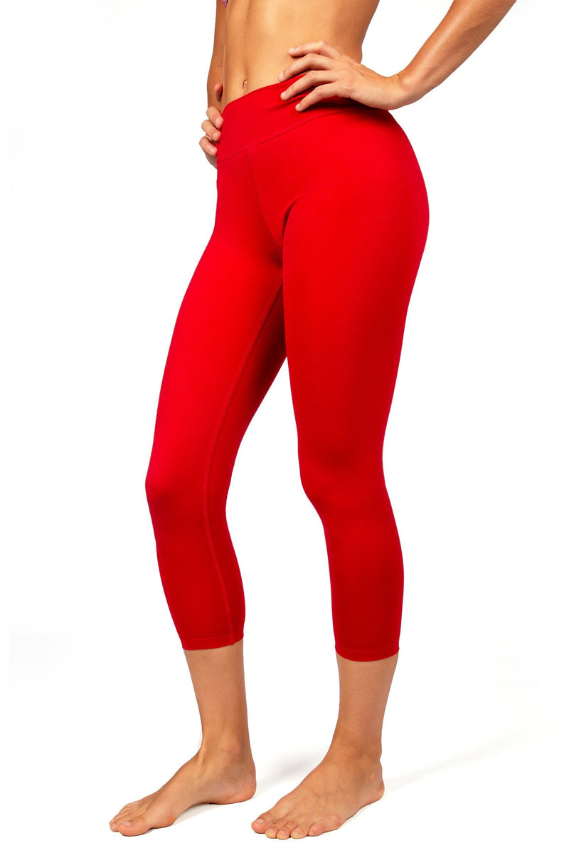 Red High Waisted (Capri) 7/8 Pant - wiinkbcn