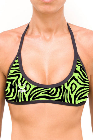 Reversible Sport Top Bikini Zebra Green - wiinkbcn